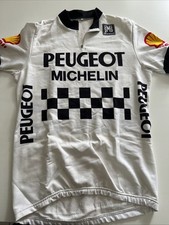 Peugeot Shell Michelin 1984-1985 Vintage Cycling Jersey Bike Shirt Taille L Rare