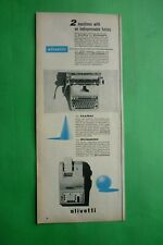 Olivetti Lexikon Divisumma Machine À Écrire 1953 Publicité Vintage Calcule