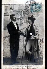 PROSTITUTION / 5 franc coin for a free woman & whip pass 1906