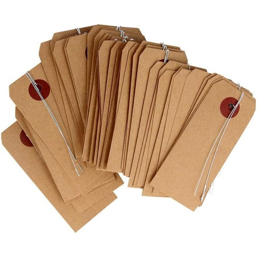 Etiquettes kraft 9x4cm - kraft,