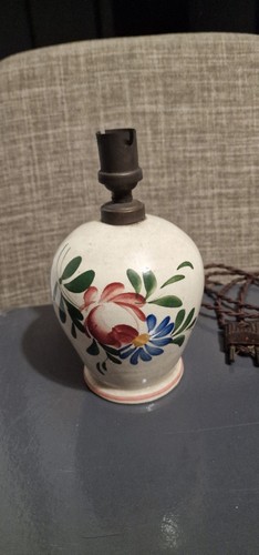 Pied lampe faience motif - faience,