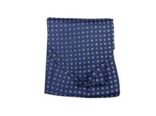 Ascot De Soie Bleu A Petites Fleurs Foulard Cashe Avec pour Homme Élégant