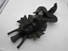 01) AFRICAN ART: SCULPTURE / STATUE MASK MAN WOODEN SENEGAL / MALI? 