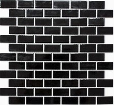 Mosaïque Carrelage Mur Noir Brillant Douche Cuisine WC |24-4BG_F |10 Tapis