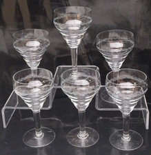6 Verres à pied Gravés
