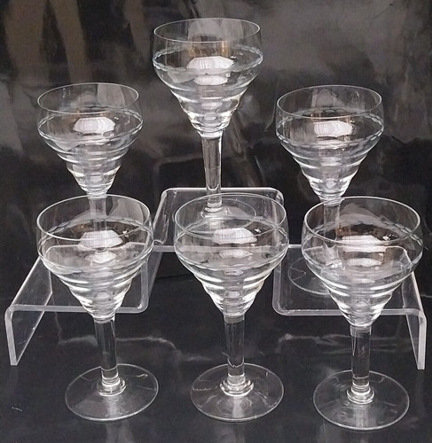 Verres pied gravés - verres,
