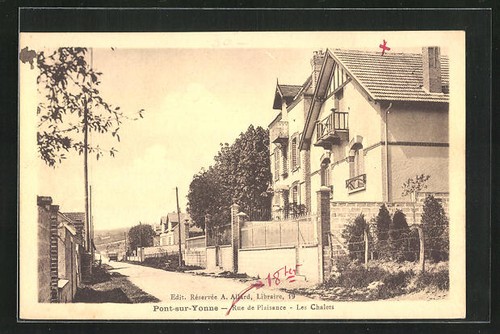 Cpa pont sur - rue, de