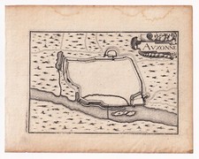 Gravure XVIIe Auxonne Côte