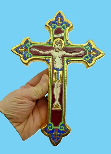 Crucifix émaux longwy - crucifix, de