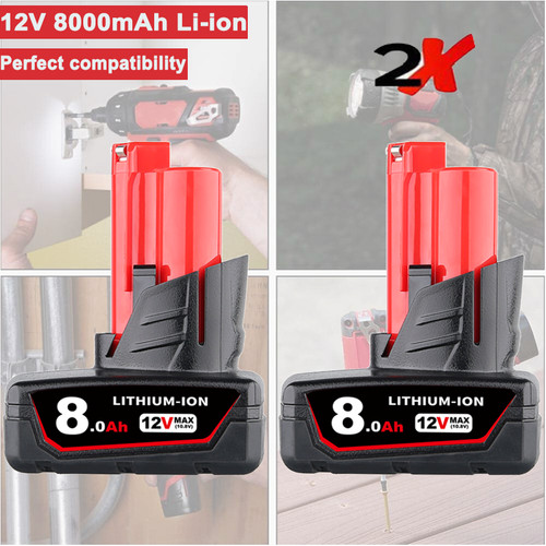 12v 0ah ion batterie - 8.0ah,