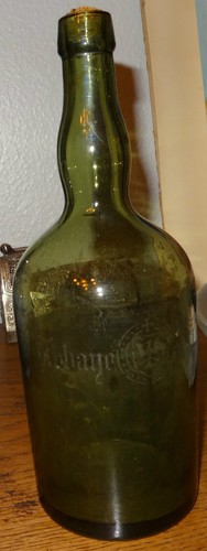 Bouteille verre soufflé - verre,
