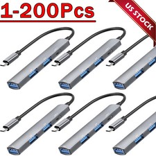 USB C Hub 4 Ports Type C to USB 3.0 Hub Adapter For MacBook Pro Mac Samsung Lot