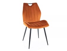 Chaise Arco Velvet Cuir Brun