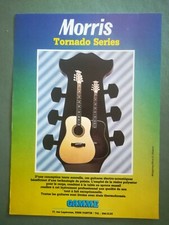 ANTIQUE ADVERT CLIPPING 80's Morris Tornado Acoustic Electric Guitar