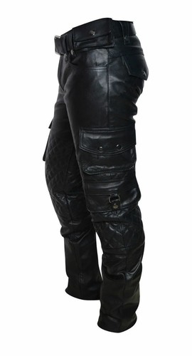 Pantalon noir cuir - noir, en