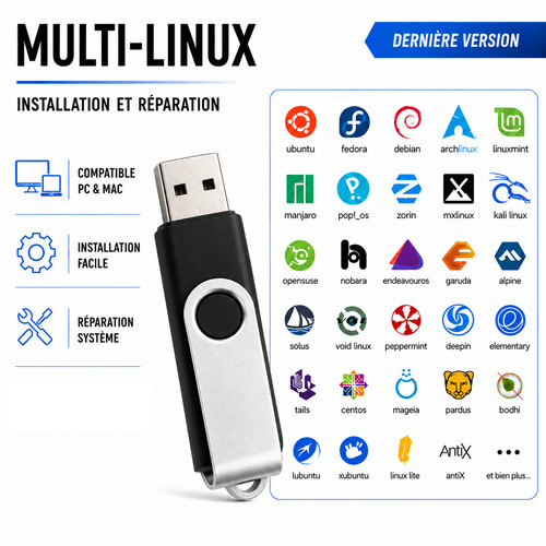 Clé usb bootable linux toute - bootable,