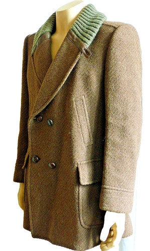 Manteau vintage laine poil - manteau,
