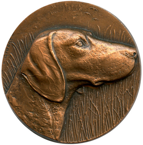 Medaille bronze pour - bronze, chien