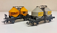 Lot de 2 wagons ciments Français toupies SNCF JOUEF HO 1/87 train électrique