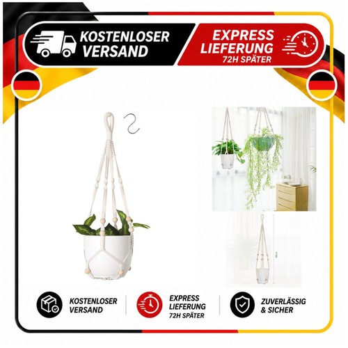 Support plante macramé coton - support,