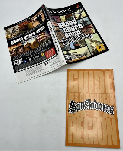 Notice jaquette pour jeu gta - notice,