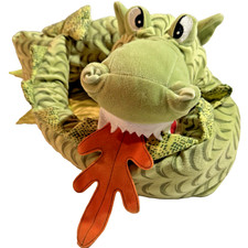 Ikea Minnen Drake 190cm 75" Green Dragon 100.782.39 Winged Fire Snake Plush Toy