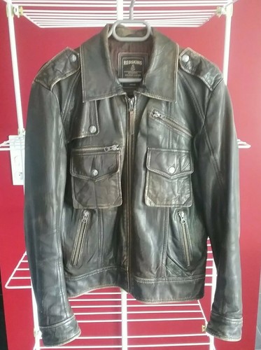 Blouson cuir redskins - cuir, taille