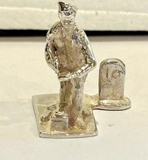 HM Silver Cries of London Menu Holder Boot Black - T C Jarvis  London 1975