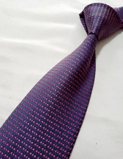 Cravate Charvet soie brillante violet rose taille L excellent état d'usage
