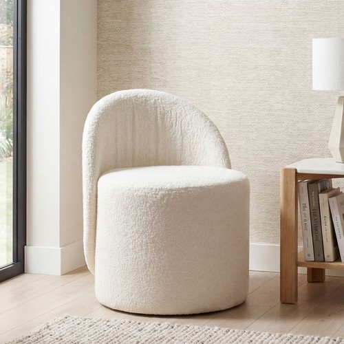 Tabouret teddy tissu 40cm - tabouret,