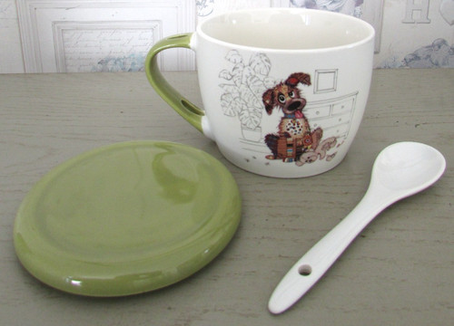 Bol soupe avec cuillère en - avec,