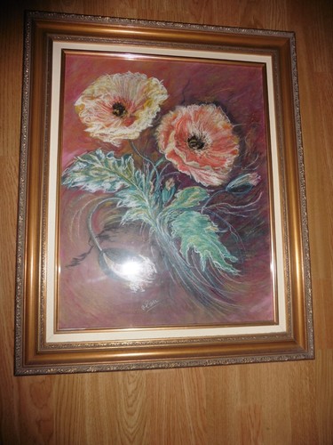 Tableau pastel sur - pastel, signe
