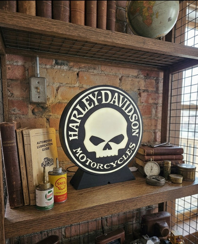 Enseigne harley davidson skull - harley-davidson,