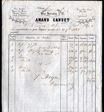 ORLEANS (45) SCRAP METAL / METAL "ALMOND & CANUET" in 1863