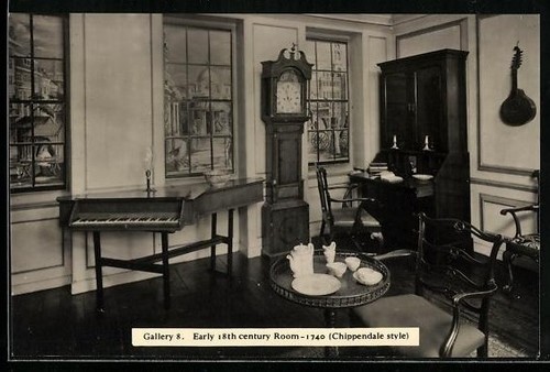 Carte postale londres geffrye - carte, londres,