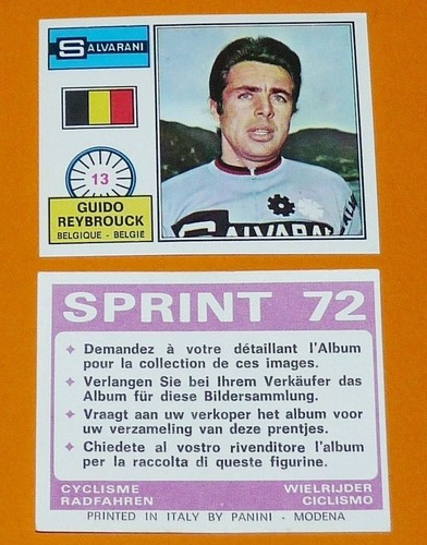 Panini sprint cyclisme 1972 - 72,
