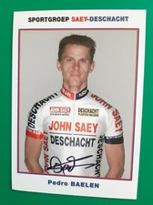 CYCLING cycling card PEDRO BAELEN team SAEY DESCHACHT signed **
