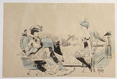Dessin original scène de - dessin,