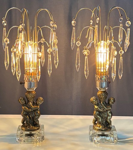 Paire lampes vintage - de,