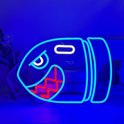 Requin neon light - neon, light,shark