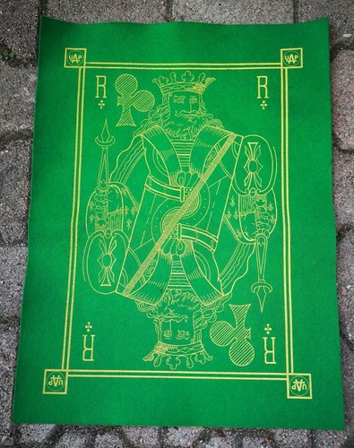 Ancien tapis jeu cartes - jeu,