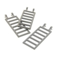 3x LEGO Fence 7x3 New-Bright Grey 2 Clip Ladder Reck Grid Gate Star Wars 6020