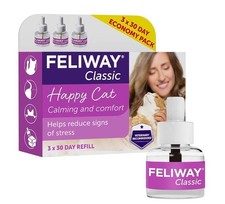 FELIWAY Classic Pack de 3 recharges Anti Stress Calmant - 3 X 48 ml