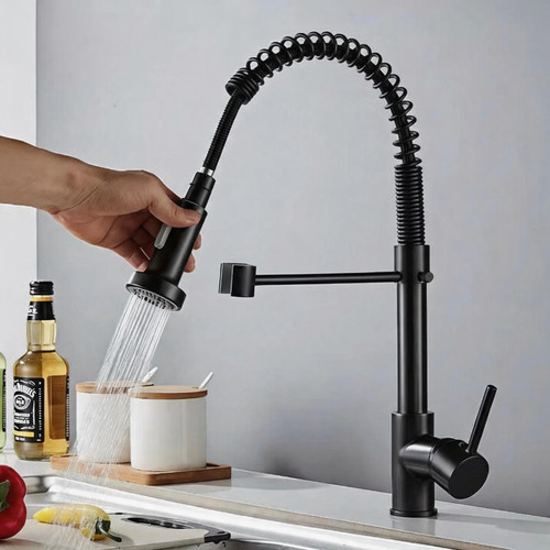 Robinet cuisine nickel brossé - robinet,