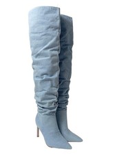 SIMMI Cuissarde Dames Botte haute T EU 41 bleu style festif
