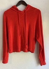 Majestic Filatures Chenille Hoodie Scarlet Red Luxury 2 S Capsule Paris Relaxed