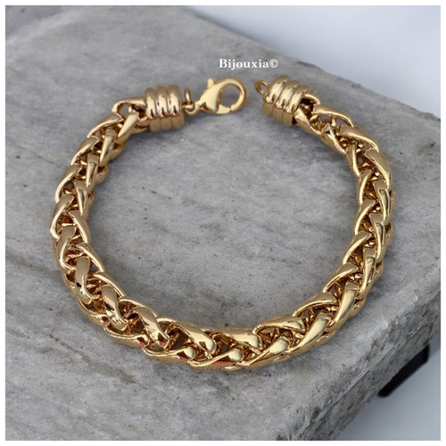 Bracelet maille palmier 19cm - maille,