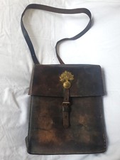 SECOND EMPIRE BRASS GRENADE LEATHER BAG/GIBERN - INFANTRY - MILITARY GUARD