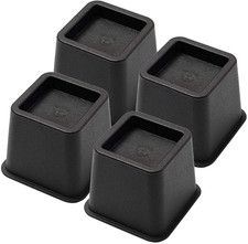 Heavy Duty 3-Inch Bed Risers for Sofa, Chair, Desk & Bunk Bed - Set of 4