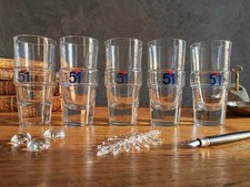 Lot de 5 Verres Vintage Pastis
